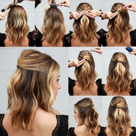 Pinterest  ·  @kfowler If you recently made the chop, and are now in need of some style inspo, have no fear, our Half-Up Party Lob is here! Find the full tutorial on the blog now! Holiday Party Hair, Lob Hairstyle, Party Hair, Wedding Hairstyles Half Up Half Down, Half Updo, Trendy Wedding Hairstyles, Penteado Cabelo Curto, Wedding Hairstyles For Long Hair, Half Up Hair