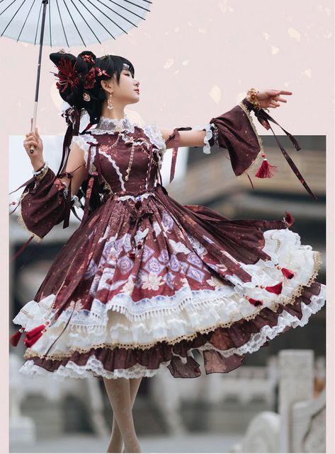 Poses With Parasol, Sylvia Core, Ref Clothes, Character Board, Pose Ref, Cool Poses, Character Inspo, Cool Clothes, Lolita Fashion