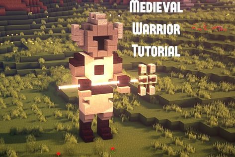 My very first tutorial - how to create a Medieval warrior statue! 🙀⁣ ⁣ Hi guys!⁣ ⁣ My friend @goatofminecraft recently recommended I create a tutorial. I’d been thinking about it for a while and finally decided to make one. I hope you enjoy! 😛⁣ ⁣ If you’re new, be sure to follow me (@kingley.mc) for more builds like this! 🏰⁣ ⁣ My specs:⁣ ⁣ Shaders - BSL v7⁣ ⁣ Texture pack - Steven’s Traditional 1.15⁣ ⁣ Thank you so much for checking out my tutorial! I hope you’re well.⁣ ⁣ Cheers y’all,⁣ ⁣ ~ ? Minecraft E, Minecraft Rp, Minecraft Statues, Minecraft Characters, Minecraft Games, Diy Minecraft, Minecraft Tips, Amazing Minecraft, Minecraft City