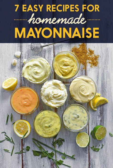 Different Types Of Sauces, Homemade Mayonnaise Recipe, Types Of Sauces, Mayonnaise Recipe, Homemade Mayonnaise, Homemade Condiments, Marinade Sauce, Sauces And Dips, Sauces And Dressings