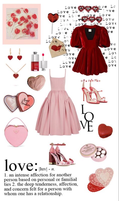 valentines day outfit <3 Pink Valentines Day Outfit, Valentines Day Outfits Aesthetic, Cute Valentines Outfits, Valentines Dance, Twinning Outfits, Korean Streetwear Fashion, Valentines Day Dress, Valentines Day Outfits, Rare Features