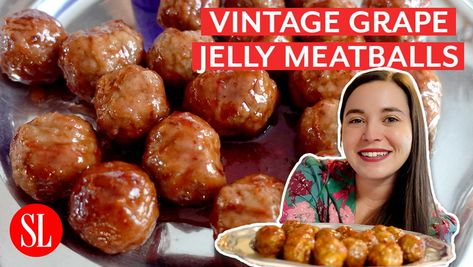 Try these Slow-Cooker Grape Jelly Meatballs and find out why this groovy appetizer from back in the day is still a hit. There's no easier party recipe. Slow Cooker Grape Jelly Meatballs Southern Living, Jelly Meatball Recipe, Grape Jelly Meatballs Recipe, Slow Cooker Salsa Chicken, Slow Cooker Salsa, Jelly Meatballs, Grape Jelly Meatballs, Holiday Appetizers Recipes, How To Cook Meatballs