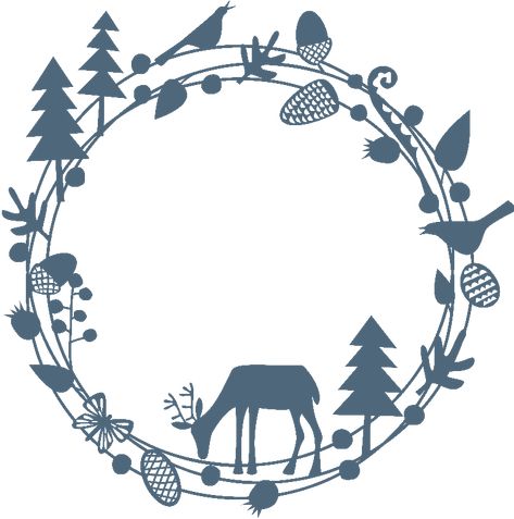 Woodland Silhouette, Woodland Svg, Woodland Garland, Svg Pictures, Winter Silhouette, Winter Garland, Cricut Baby, Stamp Ideas, Winter Woodland