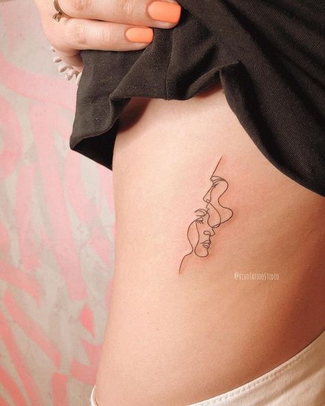 Dainty Symbolic Tattoo, Cat Tattoo Ideas, One Line Tattoo, Basic Tattoos, Couple Tattoos Unique, Cool Small Tattoos, Classy Tattoos, Discreet Tattoos, Dainty Tattoos