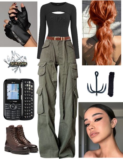 Kim Possible Duo Outfits, Kim Possible Hairstyle, Kim Possible Outfits Aesthetic, Kim Possible Inspired Outfits, Easy Aesthetic Halloween Costumes, Kim Possible Outfits Style, Kim Possible Kostüm, Diy Kim Possible Costume, Casual Halloween Outfits Costumes