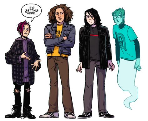 DEATHWISH Mcr Killjoys Fan Art, Band Oc Art, Deathwish Comic, Deathwish Mcr, Comics Art Style, Band Fanart, Silly Bands, I Love Mcr, Palaye Royale