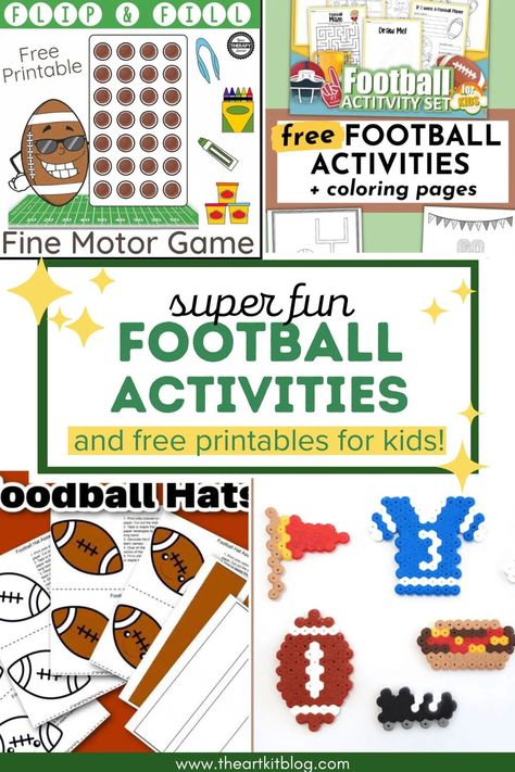 Football Activities and Free Printables for Kids Football Stem Activities For Kids, Crafts Fir Kids, Football Activities, Football Printables, Maze Drawing, Football Activity, Stem Activities For Kids, Free Printables For Kids, Football Coloring Pages