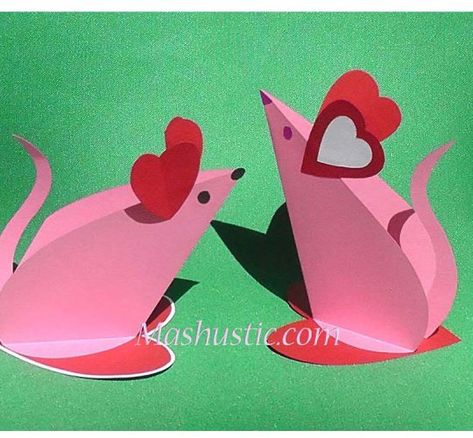 Paper mouse for kids | Mashustic.com Paper Mouse, Mouse Craft, Simple Wings, Mickey Mouse Crafts, Chinese New Year Crafts For Kids, February Crafts, Chinese New Year Crafts, Mouse Crafts, New Year's Crafts