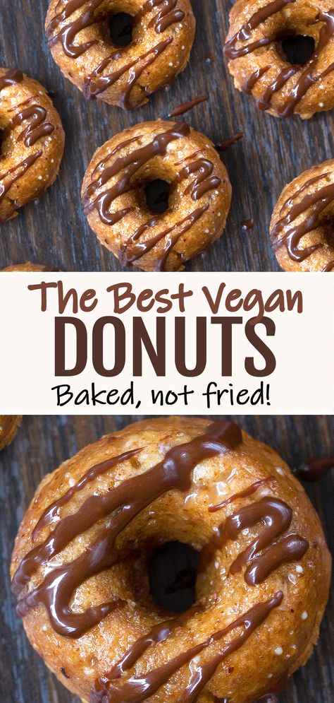 How To Make Vegan Donuts At Home (The Best Easy Recipe) Vegan Donuts Baked, Dairy Free Donuts, Healthy Donuts Recipe, Vegan Donut Recipe, Donuts At Home, Vegan Doughnuts, Easy Donut Recipe, Healthy Donuts, Baked Donut Recipes