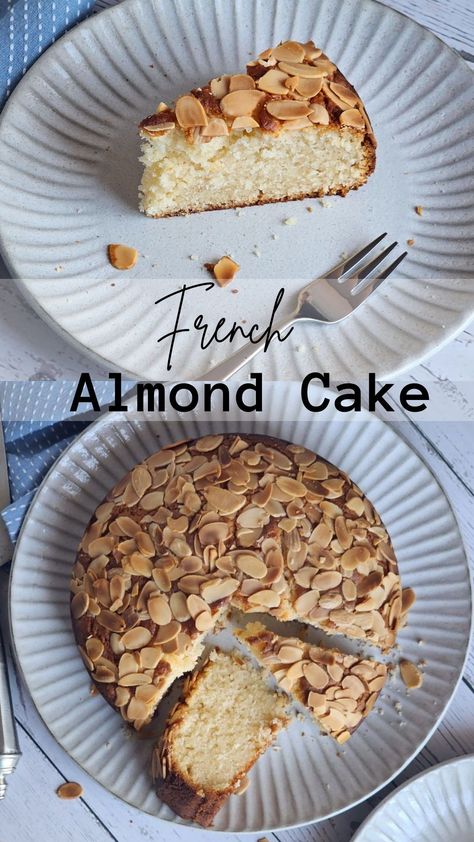 Deliciously moist crumb with hint of citrus, this French Almond cake is a fuss free recipe all done in one mixing bowl. French Almond Cake, Blueberry Loaf Cakes, Curd Cake, Lemon Blueberry Loaf, French Apple Tart, French Almond, Blueberry Loaf, Lemon Loaf Cake, Almond Cake Recipe