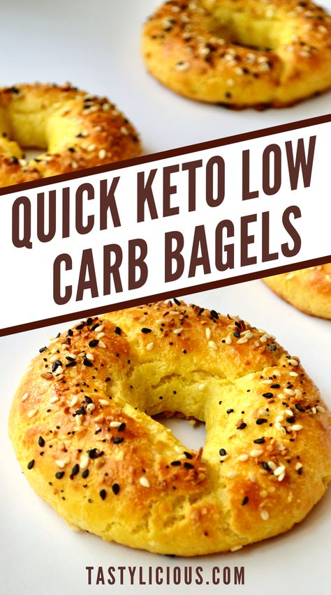 These keto bagels are the chewiest and the most delicious ones that you’ll ever try. To make these gluten-free, low-carb bagels, you’ll need only 6 simple ingredients and a seasoning of your choice to top them off with. With these bagels, you can make the best keto breakfast sandwich that is insanely low carb. keto low carb bagels recipe \ easy keto everything bagel recipe \ Gluten Free & Keto Bagels \ keto-friendly bagel recipe Everything Bagels Recipe, Low Carb Bread Alternatives, Keto Everything, Healthy Bagel, Keto Flour, Everything Bagels, Bagels Recipe, Low Carb Bagels, Bagel Bites