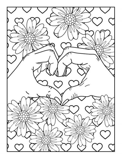 Coloring pages of flowers for adults and kids to relax and relieve. #Coloring_Pages_Aesthetic_Coquette #Coloring_Pages_Aesthetic_Indie #Pretty_Coloring_Pages #Aesthetic_Coloring_Sheets Coloring Pages Aesthetic Indie, Aesthetic Coloring Sheets, Aesthetic Colouring Pages Printable, Flower Colouring, Aesthetic Coloring Pages, Emotional Activities, Coloring Designs, Recreation Therapy, Digital Sketch