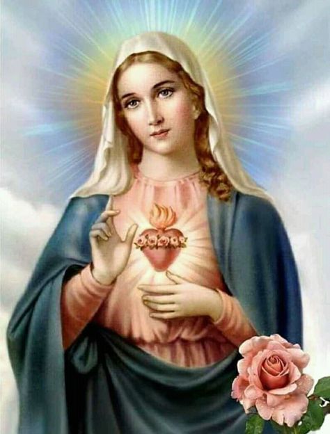 Mother Mary Tattoos, Mary Tattoo, Virgin Mary Art, Mother Mary Images, Catholic Pictures, Blessed Mary, Images Of Mary, Religious Pictures, Jesus Photo