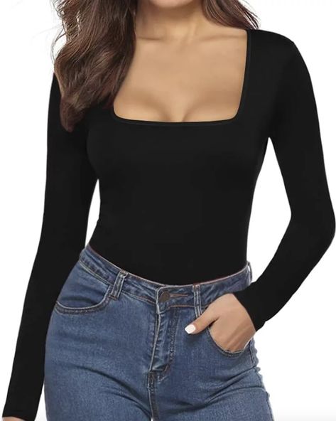 Best October Prime Day Fashion Deals 2022 | POPSUGAR Fashion Tank Top Bodysuit, Bodysuit Shirt, Bodysuit Tops, Bodysuit Jumpsuit, Square Neck Bodysuit, Short Sleeve Bodysuit, Womens Bodysuit, Body Suit, Sleeveless Tank Top