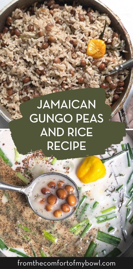 Jamaican Gungo Rice And Peas, Gungo Peas And Rice, Pigeon Peas And Rice Jamaican, Pigeon Peas And Rice Caribbean, Black Beans And Brown Rice Recipe, Peas And Rice Recipe, Pigeon Peas And Rice, Rice And Peas Jamaican, Tropical Dishes