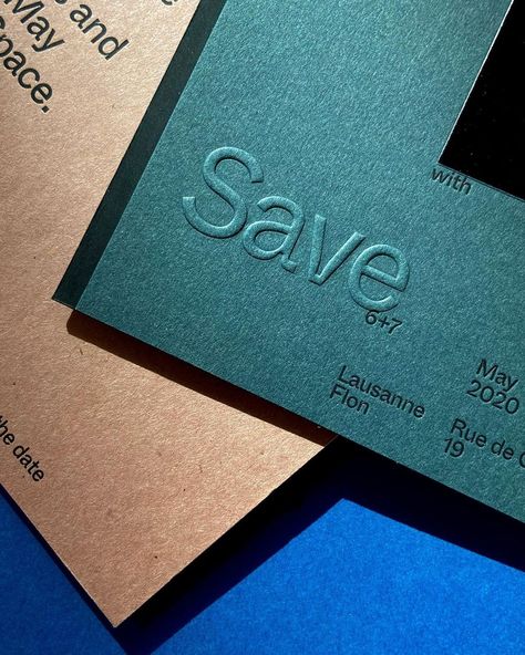 Hot Foil Stamping, Visual Identity Design, Graphic Design Studios, Foil Stamping, Save The Date Cards, Visual Identity, Save The Date, Foil, Envelope