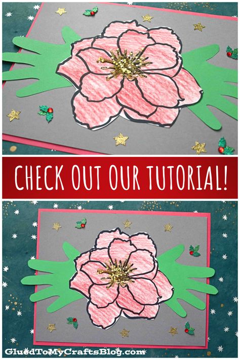 Pointsetta Crafts For Kids, Poinsettia Craft Preschool, Easy Poinsettia Craft For Kids, Poinsettia Flower Craft, Pointsetta Craft, Poinsettia Crafts For Kids, Poinsettia Craft, Poinsettia Art, Poinsettia Ornaments