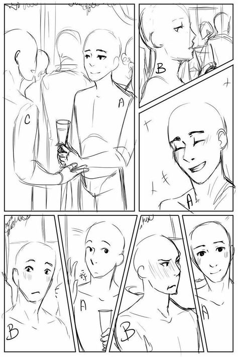 Oc Ych Base, Ych Comic Base, Couple Comic Reference, Comic Base, Sketch Comic Art, فنسنت فان جوخ, How To Draw People, Comic Template, Comic Book Layout