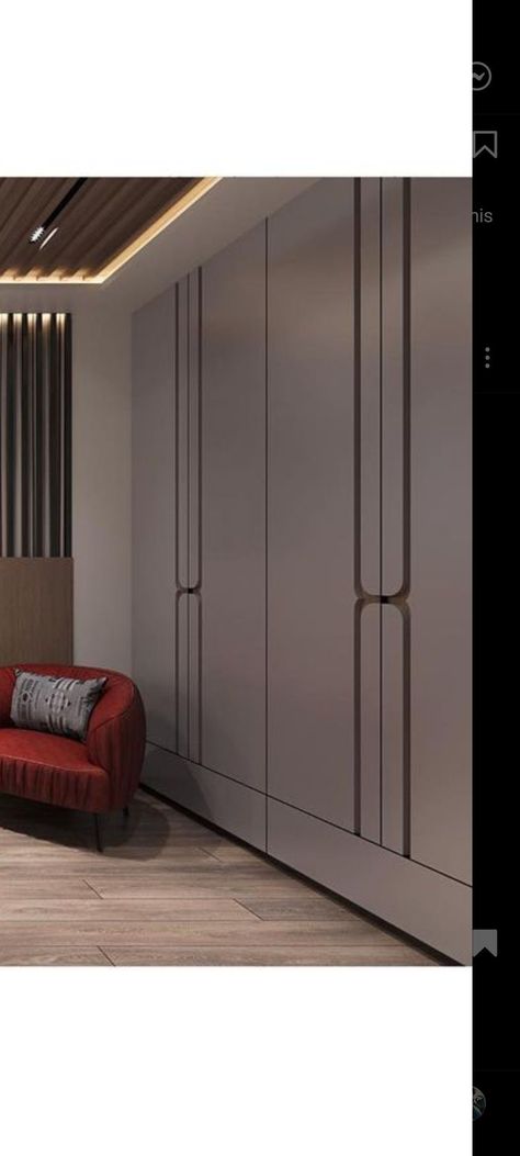 Modern & Master Wooden Wardrobe Designs In 2023 | Get Trending Ideas | Home Decoration | Ideas Slider Wadroob Design, 2 Shutter Wardrobe Design, Luxury Sliding Wardrobe Design, Conceal Handle Wardrobe, Wardrobe Shutter Design Modern Luxury, Wardrobe Shutters Design, Pu Finish Wardrobe Shutters, Sliding Wardrobe Shutter Design, Modern Wardrobe Design Sliding Doors Bedrooms