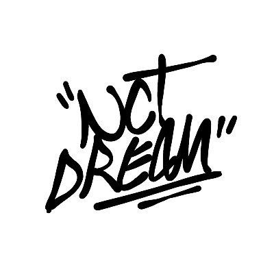 Nct Dream Drawing, Nct Dream Profile, Nct Stickers, Nct Pictures, Nct Logo, Dream Word, Dream Logo, Widget Icon, Black And White Posters