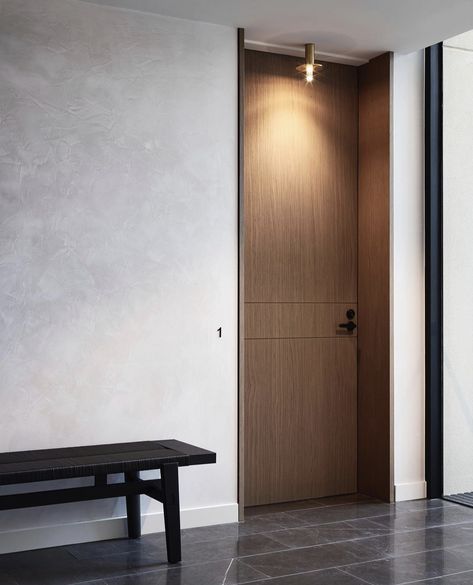 Conrad Architects, Modern Interior Door, Doors Interior Modern, Timber Panelling, Door Design Modern, Door Design Interior, Wooden Door Hangers, Modern Door, Year 3