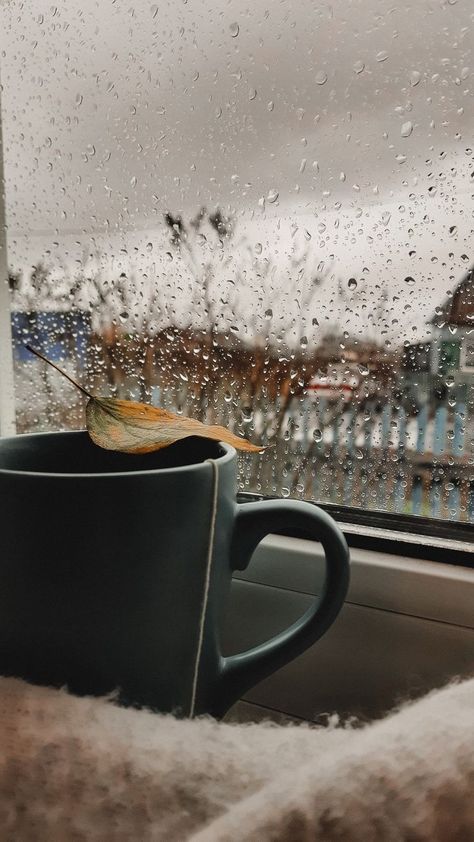 Autumn Rain Aesthetic, Rain And Coffee, Rainy Day Aesthetic, Autumn Rain, Autumn Magic, Autumn Scenes, Coffee Photography, Coffee And Books, Autumn Cozy