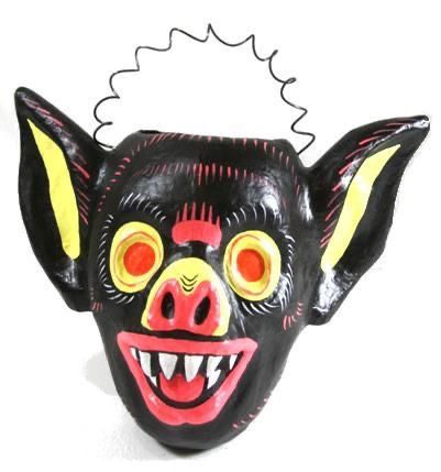 Bat Mask, Country Halloween, Paper Mache Pumpkins, Vintage Paper Mache, Vintage Halloween Images, Witch Figurines, Cody Foster, Candy Bucket, Halloween Buckets