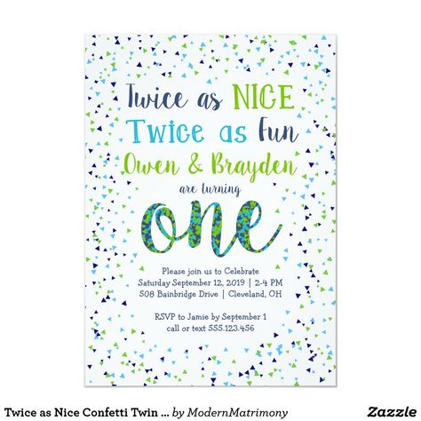 Twin Birthday Themes, Boys First Birthday, Twin Birthday Parties, Boys First Birthday Party Ideas, One Year Birthday, Twins 1st Birthdays, Twin First Birthday, Twice As Nice, First Birthday Themes