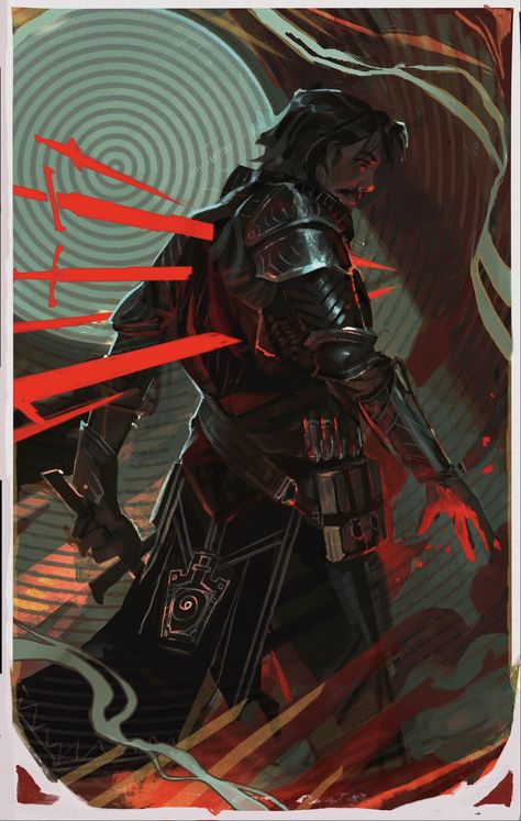 Dragon Age Tarot Cards, Tarot Cards Art, Dnd Art, Tarot Art, Wow Art, Card Illustration, Dragon Age, Dark Souls, Character Portraits