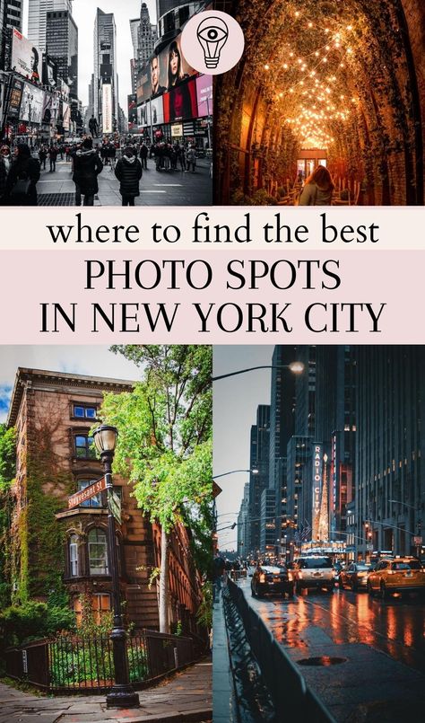 Discover the best places to take pictures in NYC when traveling to NYC for the first time and locals! These are the most instagrammable places in NYC to visit, and the best photography spots in New York City! free things to do in nyc | best places to visit in nyc | best photo spots in nyc | nyc travel bucket list | what to do in nyc | nyc places to visit in summer | nyc places to visit fall | what to do in nyc in winter | best things to do in nyc for tourists | nontouristy things to do in nyc Bucket List Nyc In New York, Nyc Photo Locations, Best Places To Take Pictures In Nyc, Places To Take Pictures In Nyc, Nyc What To Do, Free Nyc Things To Do, Nyc Free Things To Do, Nyc Must See, New York Photo Spots