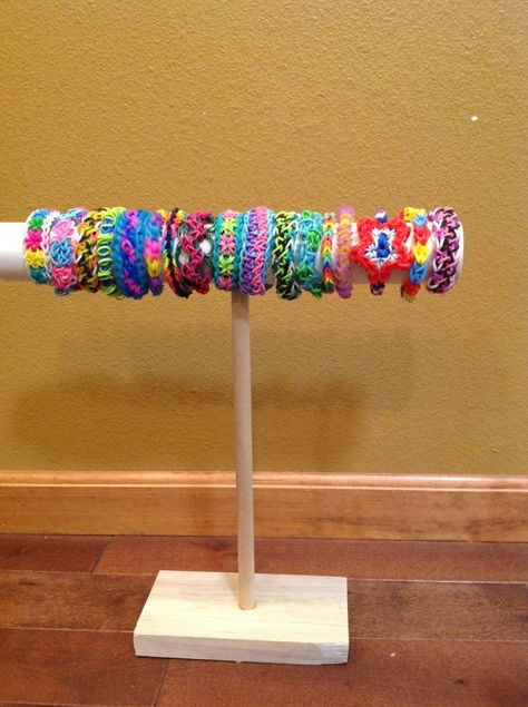 Hometalk Diy Bracelet Display Stand, Diy Bracelet Display, Cupcake Display Stand, Pvc Pipe Fittings, Canvas Drop Cloths, Metal Napkin Rings, Pvc Projects, Bracelet Stand, Rubber Band Bracelet