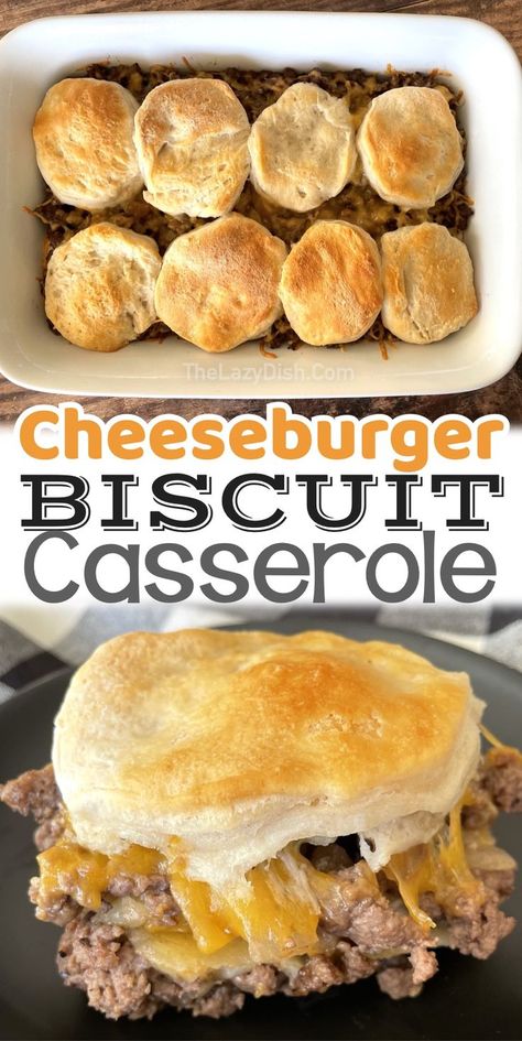 I mean, how can you go wrong with chopped hamburger and shredded cheese stuffed into warm and flaky biscuits? It’s the ultimate comfort food for your picky eaters! This is my favorite dinner recipe on busy weeknights when I'm tired and hungry. Just 4 cheap ingredients, and your family will have full bellies! My teenagers request these little biscuit burgers all the time. You can bake them all up in ONE PAN! Easy peasy. Biscuit Burgers, Cheeseburger Biscuits, Chopped Cheeseburger, Pillsbury Pizza Crust Recipes, Easy Ground Beef Dinner Recipes, Hamburger Meat Recipes Easy, Biscuit Recipes Dinner, Pillsbury Biscuit Recipes, Easy Ground Beef Dinner