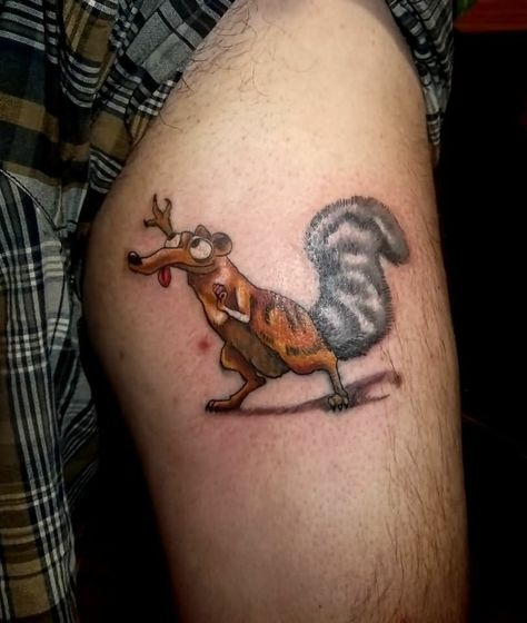 Ice Age Squirrel Tattoo, Ice Age Tattoo, Ice Age Squirrel, Age Tattoo, Armor Of God Tattoo, Jack Skellington Tattoo, Squirrel Tattoo, Blood Tattoo, God Tattoos