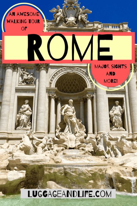 A self-guided walking tour of Rome (all sights free!) | Luggage and life Visiting Rome, Piazza Del Popolo, Rome Tours, Travel Facts, Europe Trip Itinerary, Travel Books, Italy Travel Tips, Italy Travel Guide, Travel Writing