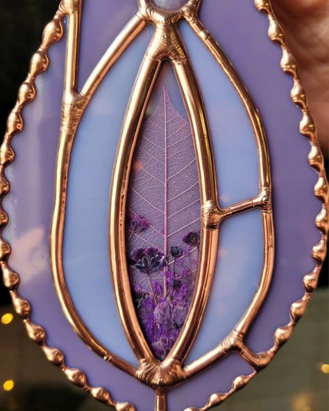 Goddess Crown, Purple Mauve, Purple Gold, Cottage Core, Stained Glass, Skeleton, Lilac, Witch, Amethyst