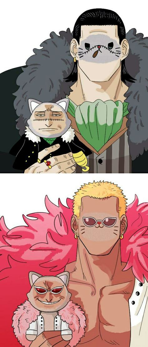 Crocodile X Doflamingo, Doflamingo X Crocodile, Baby 5 One Piece, One Piece Doflamingo, Crocodile One Piece, Dragon Age Funny, Sir Crocodile, Image Meme, Donquixote Doflamingo