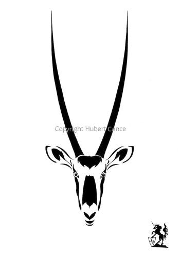 Oryx Clan logo by Hubert Cance Oryx Tattoo, Oryx Drawing, Oryx Logo, Smart Home Logo, Gaming Logo, African History Truths, Tiger Drawing, Wildlife Prints, Mandala Tattoo