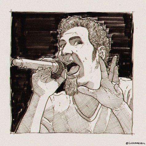 Serj Tankian. System of a Down. Serj Tankian Funny Face, Soad System Of A Down Art, Serj Tankian Drawing, System Of A Down Drawing, System Of A Down Fanart, Serj Tankian, Close Up Faces, Pretty Artwork, System Of A Down