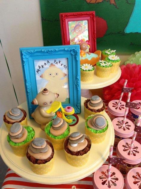 Sarah's In the Night Garden Birthday Party | CatchMyParty.com Cbeebies Party, Garden Birthday Party Ideas, Makka Pakka, Upsy Daisy, Garden Birthday Party, Garden Night, In The Night Garden, The Night Garden, Harry Birthday