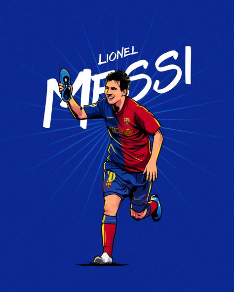 Messi Illustration Art, Messi Illustration, Dont Lose Your Pen, Messi 2009, Barcelona Illustration, Spiderman Stickers, Messi Poster, Character Design Digital Art, Lionel Messi Wallpapers