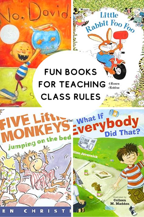 children's books for teaching about classroom rules Classroom Rules Elementary School, Preschool Rules Activities, Kindergarten Class Rules, Elementary Classroom Rules, Kindergarten Rules, Positivity Project, Preschool Rules, September Lessons, Student Centered Classroom