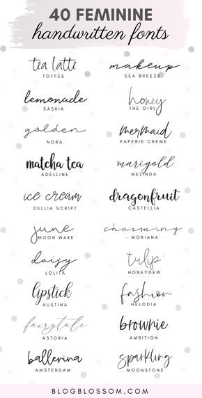 Are you looking for beautiful, feminine fonts to help take your blog, brand, or business to the next level? Here are 40 gorgeous handwritten script fonts compiled all into a nifty list.  These are perfect to create logos, graphics, headers, printables, and more. | blog tips | blogging tips | pretty fonts | font design | graphic design | typography | brush fonts | calligraphy fonts | handwriting fonts | handwritten fonts Font Tato, Numbers Tattoo, 10 Tattoo, Tattoo Fonts Cursive, Blog Font, Design Alphabet, Cursive Tattoos, Feminine Fonts, Instagram Font