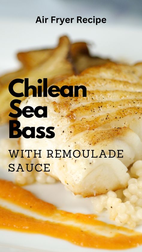 Chilean Sea Bass is a flaky, white fish with a buttery texture. It's packed-full of nutrients and very filling. The Remoulade sauce is the perfect compliment for the perfect piece of fish. Sea Bass Recipes, Gluten Free Italian, Remoulade Sauce, White Fish, Sea Bass, Fresh Garlic, How To Squeeze Lemons, Daily Diet, Black Sea