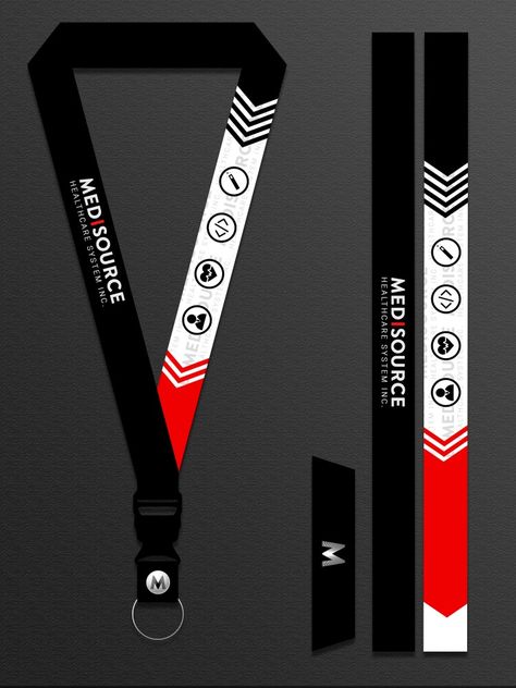 Medisource lanyard sample design  Follow me on IG @jiter_kun Id Lanyard Design Ideas, Id Lanyard Design, Creative Lanyard Design, Lanyard Design Ideas, Lanyards Design, Coach Lanyard, Id Card Lanyard, Identity Card Design, Employee Id Card