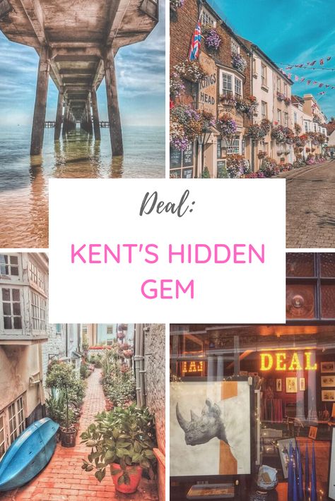 Join me on a journey to the magical seaside town of Deal with its colourful narrow streets, beautiful beach, the pier, quirky architecture and two castles!It was also a filming location for some great TV series. |travel | UK travel | sea |seaside | secret locations | hidden gems | kent | UK holiday | picturesque towns in England | seaside retreat | places to visit in the UK | best UK seaside towns | UK beach | castle | English castles | UK seaside breaks | UK weekend | best seaside town in the U Deal England, Seaside England, Uk Seaside Aesthetic, Motorhome Trip, Uk Attractions, Quirky Architecture, Kent Uk Beautiful Places, Kent England Beautiful Places, Beach Castle