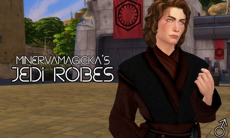 Starwars Sims 4 Cc, Sims 4 Jedi Cc, Star Wars Cc Sims 4, Sims 4 Cc Robes, Sims 4 Star Wars Cc, Sims Disney, Jedi Robes, Jedi Robe, Sims Houses