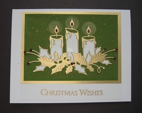 Memory Box Glowing Candles Cards, Christmas Cards 2018, Simple Christmas Cards, Candle Cards, Sue Wilson, Christmas Card Inspiration, Christmas Paper Crafts, Homemade Christmas Cards, Christmas Card Crafts