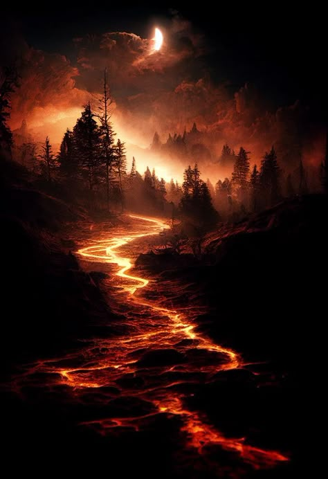 SCARY LANDSCAPE/DETAILED/FOREST/RIVER/HALLOWEEN ---please follow my account--- --- Image courtesy of midjourney--- Scary Landscape, Dragon Artwork Fantasy, Spider Art, Fantasy Forest, Landscape Photography Nature, Amazing Buildings, Winter Scenery, Beautiful Dark Art, Cool Wallpapers Art