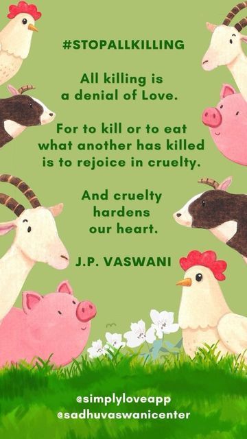 Simply Love on Instagram: "🌱 Join us in observing Meatless Day on November 25th and take the pledge to go vegetarian for a day! 🌱 Let’s show compassion and kindness towards all living beings. Together, we can make a positive impact for a more sustainable and mindful world. 🌱 Visit the link in our bio or DM us to take the pledge. #meatless #day #plantbased #plantbaseddiet #plantbasedoptions #veganoptions #vegan #desivegan #vegetarian #vegetarianfood #compassion #animal #animallovers #dadajpvaswani #sadhuvaswanimission" Go Vegetarian, Going Vegetarian, Sri Sri, Vegan Options, Together We Can, Plant Based Diet, Wisdom Quotes, Join Us, Vegetarian Recipes