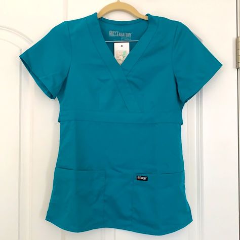 Dark Teal/ Turquoise Scrub Top. Never Worn, New With Tags. Beautiful Color. Bundle & Save! Make An Offer! Scrub Ideas, Greys Anatomy Scrubs, Teal Turquoise, Dark Teal, Grey's Anatomy, Scrub Tops, Greys Anatomy, Teal Blue, Scrubs